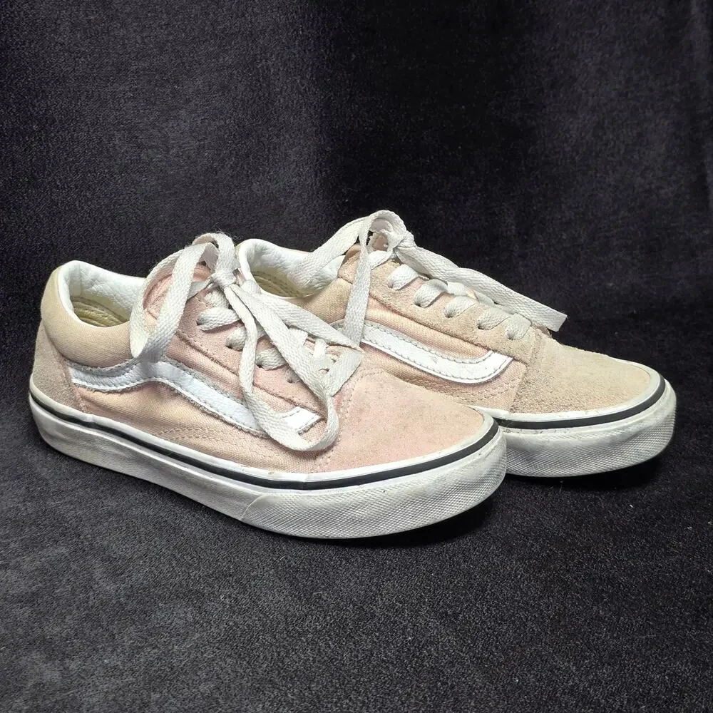 Vans Pink Off The Wall Old Skool Low Top Canvas Shoes